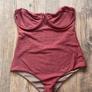 Acacia Swimwear Brady ONE PIECE- Mauve NWOT